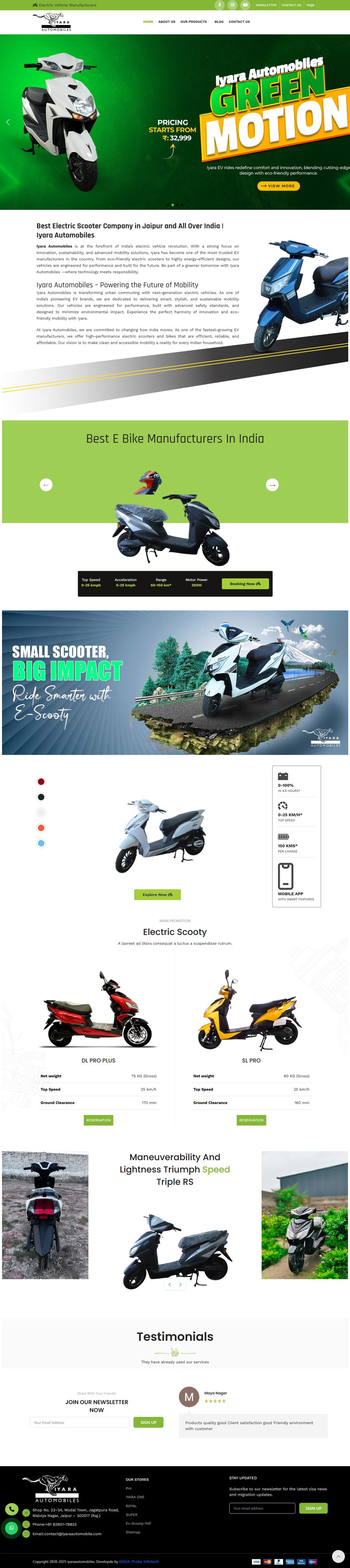 Iyara Automobiles portfolio screenshot