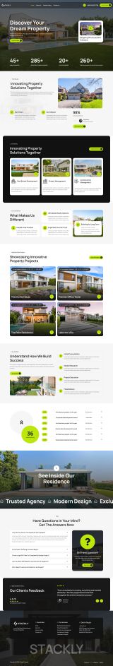 Real estate platform portfolio screenshot
